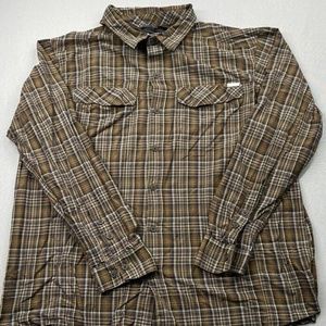 Columbia Men’s M Long Sleeve Button Up Shirt Plaid Omni-Shade Sun Protection
